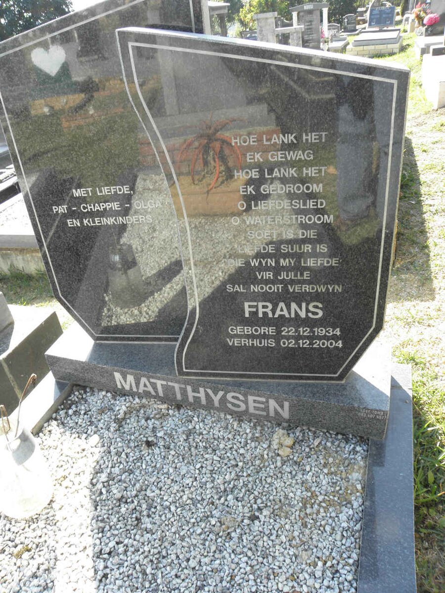 MATTHYSEN Frans 1934-2004