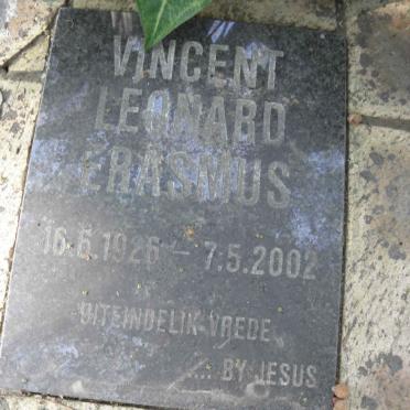 ERASMUS Vincent Leonard 1926-2002