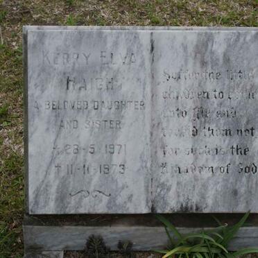 HAIGH Kerry Elva 1971-1973