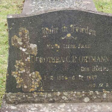 ORTMANN Dorothea C.R. nee ROHRS 1904-1967