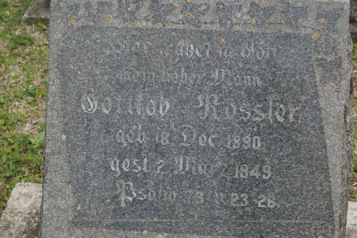ROSSLER Gottlob 1890-1949