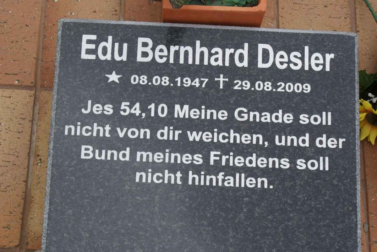 DESLER Edu Bernhard 1947-2009