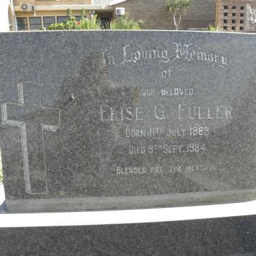 FULLER Herbert George 1890-1969 &amp; Elise G. 1889-1984