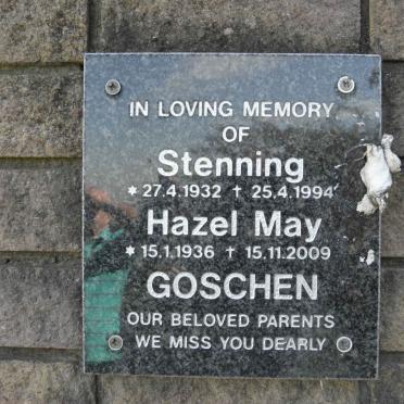 GOSCHEN Stenning 1932-1994 &amp; Hazel May 1936-2009