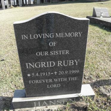 HANSEN Ingrid Ruby 1915-1999