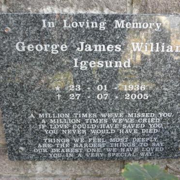 IGESUND George James William 1936-2005