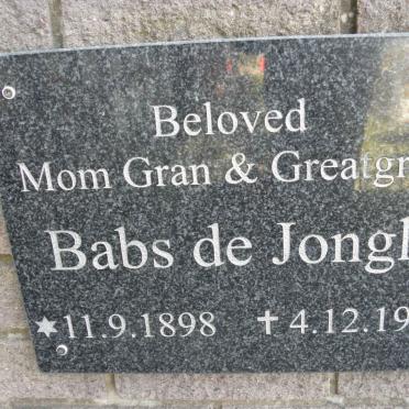 JONGH Babs, de 1898-1969