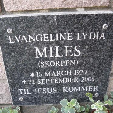 MILES Evangeline Lydia nee SKORPEN 1920-2006