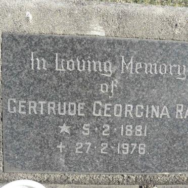 RAW Gertrude Georgina 1881-1976