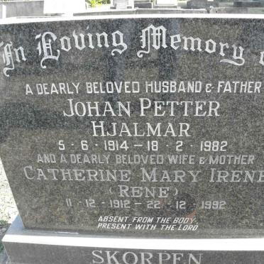 SKORPEN Johan Petter Hjalmar 1914-1982 &amp; Catherine Mary Irene 1912-1992