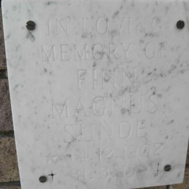 SUNDE Finn Magnus 1902-1994