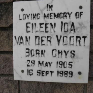 VOORT Eileen Ida, van der nee GHYS 1905-1989