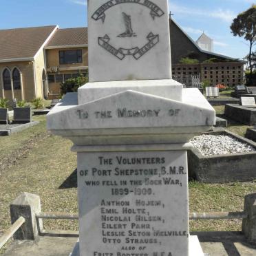 04. Volunteers of Port Shepstone B.M.R. who fell in the Boer War 1899-1900