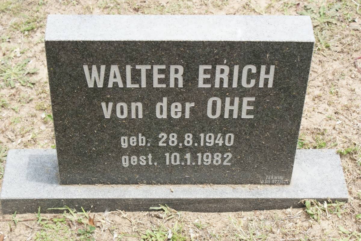 OHE Walter Erich, von der 1940-1982