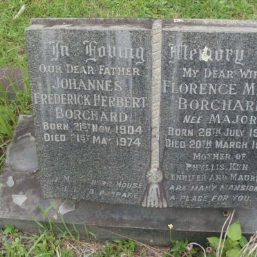 BORCHARD Johannes Frederick Herbert 1904-1974 &amp; Florence Maud MAJOR 1914-1969