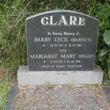 CLARE Barry Cecil 1915-1983 &amp; Margaret Mary 1921-1998