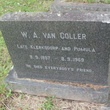 COLLER W.A., van 1897-1969