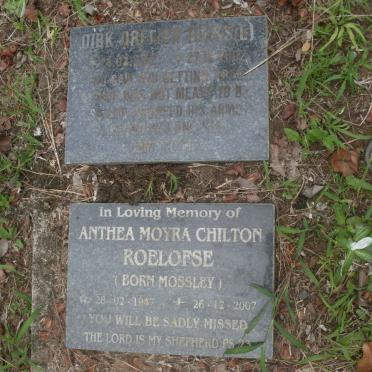 MOSSLEY Dirk Dreijer 1952-2002 :: ROELOFSE Anthea Myra Chilton nee MOSSLEY 1947-2007