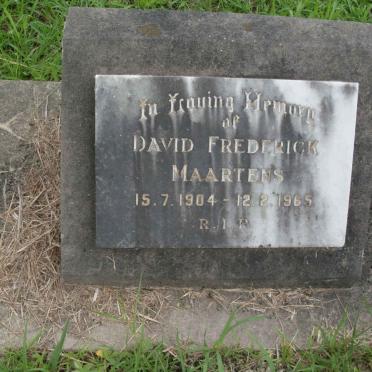 MAARTENS David Frederick 1904-1965