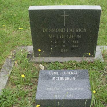 McLOUGHLIN Desmond Patrick 1922-1983 &amp; Esme Florence 1927-2009