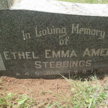 STEBBINGS Ethel Emma Amelia 1888-1980