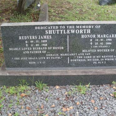 SHUTTLEWORTH Redvers James 1899-1968 &amp; Honor Margaret 1906-2006