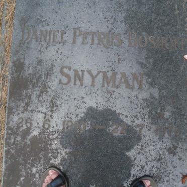 SNYMAN Daniel Petrus Boshoff 1910-1976