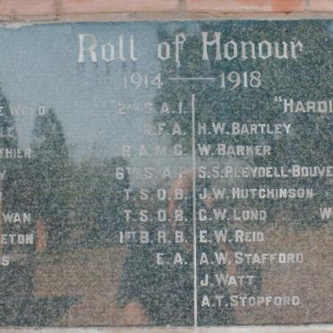 07. Roll of Honour 1914-1918