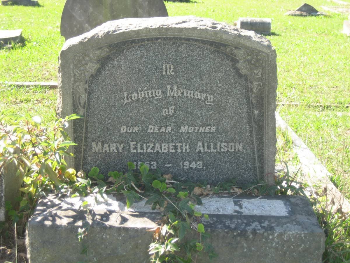 ALLISON Mary Elizabeth 1853-1943