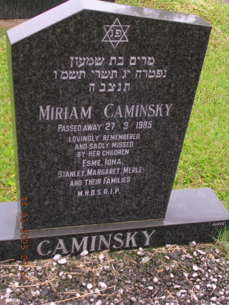 CAMINSKY Miriam -1985