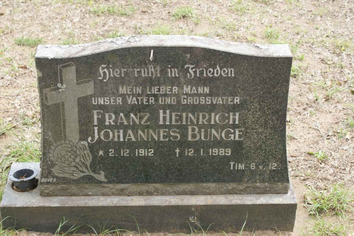 BUNGE Franz Heinrich Johannes 1912-1989