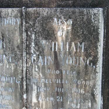 YOUNG William Gain -1916 :: YOUNG Samuel Ross -1981 