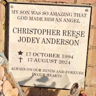 ANDERSON Christopher Reese Jodey 1994-2024