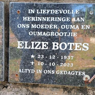 BOTES Elize 1937-2023