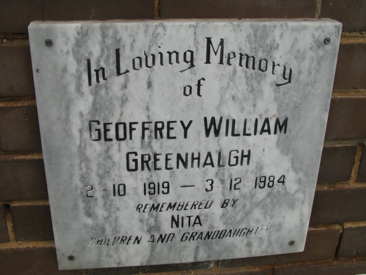 GREENHALGH Geoffrey William 1919-1984