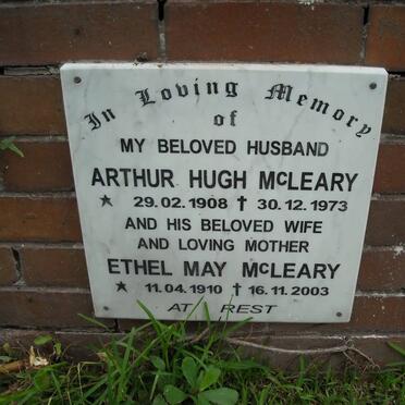 McLEARY Arthur Hugh 1908-1973 &amp; Ethel May 1910-2003