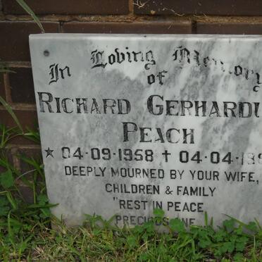 PEACH Richard Gerhardus 1958-1989