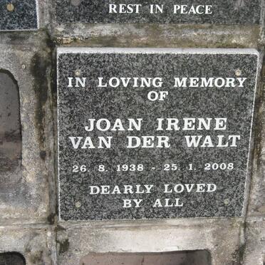 WALT Joan Irene, van der 1938-2008