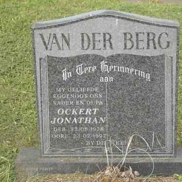 BERG Ockert Jonathan, van der 1928-1997