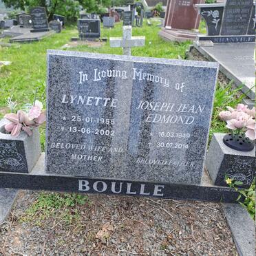 BOULLE Joseph Jean Edmond 1949-2014 & Lynette 1955-2002