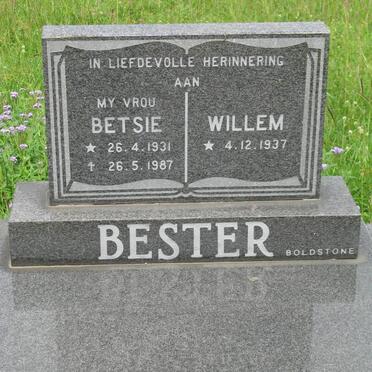 BESTER Willem 1937- &amp; Betsie 1931-1987