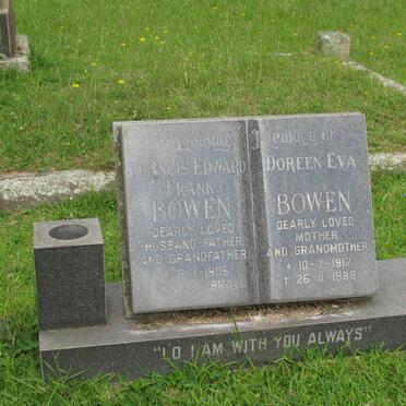 BOWEN Francis Edward 1905-1984 &amp; Doreen Eva 1912-1988