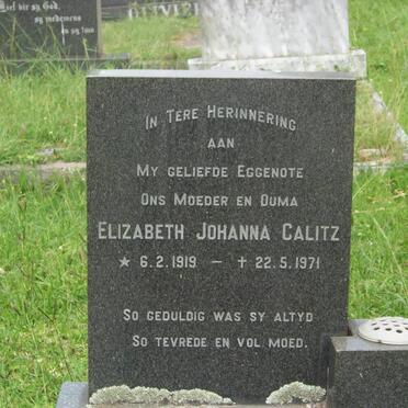 CALITZ Elizabeth Johanna 1919-1971
