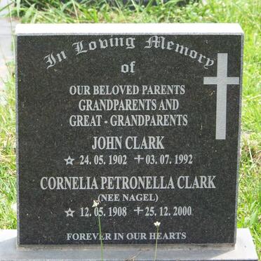 CLARK John 1902-1992 &amp; Cornelia Petronella NAGEL 1908-2000