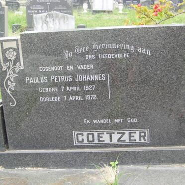 COETZER Paulus Petrus Johannes 1927-1972