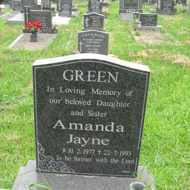 GREEN Amanda Jayne 1977-1993