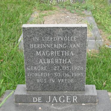 JAGER Magrietha Albertha, de 1928-1995