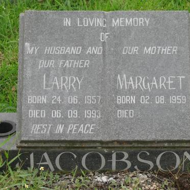 JACOBSON Larry 1957-1993 &amp; Margaret 1959-