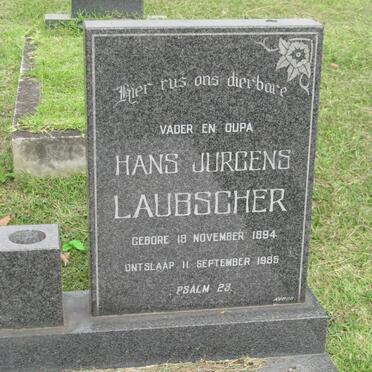 LAUBSCHER Hans Jurgens 1894-1985