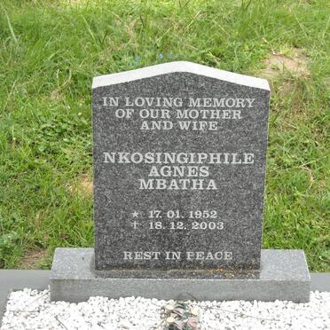 MBATHA Nkosingiphile Agnes 1952-2003